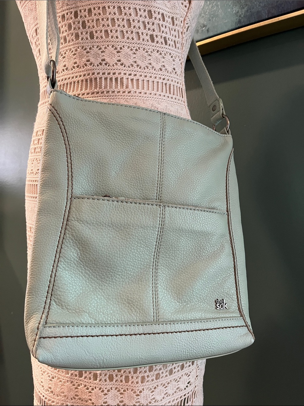 The Sak Aqua Leather Crossbody Bag